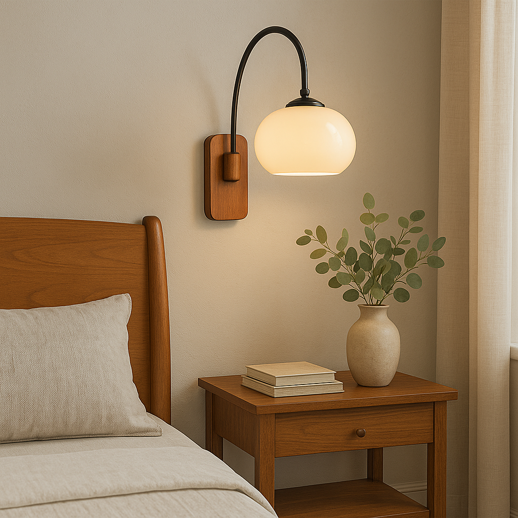 Lumoza | Modern Bauhaus-style Swivel Wall Lamp in Khaki 3