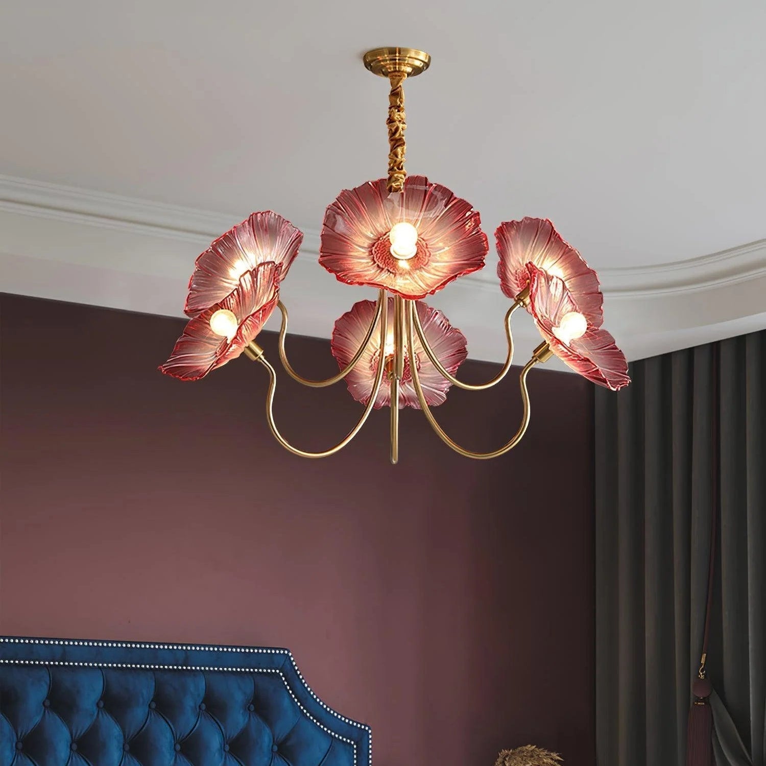 Lunaro | Elegant Lotus Leaf Chandelier 4