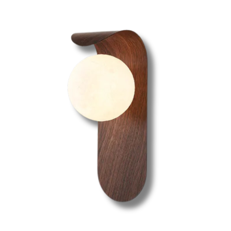 LuxeWood – Chic Walnut Wall Lamp for Unique Ambiances 0