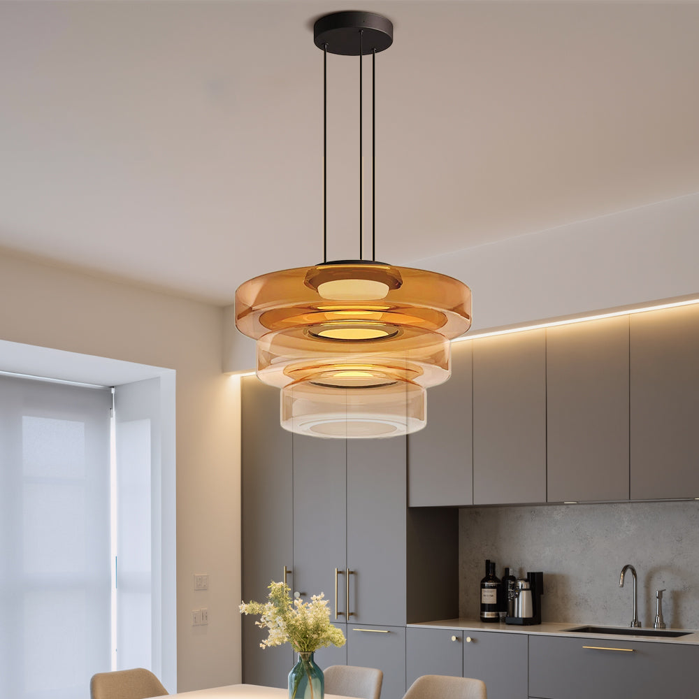 Luxelle | Danish Inspired Glass Bauhaus Pendant Lamp 2