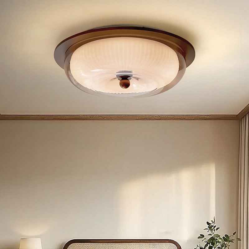 Luxina | Minimalist Ceiling Lamp Made with Glass and Wood