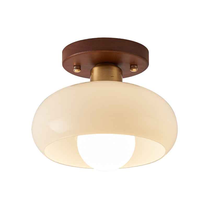 Lystra | Classic Wooden Cream Ceiling Lamp