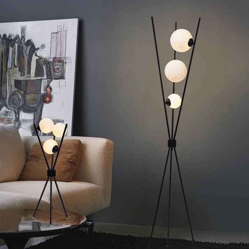 Melinor | Moon-Inspired Table and Floor Lamp for Modern Interiors