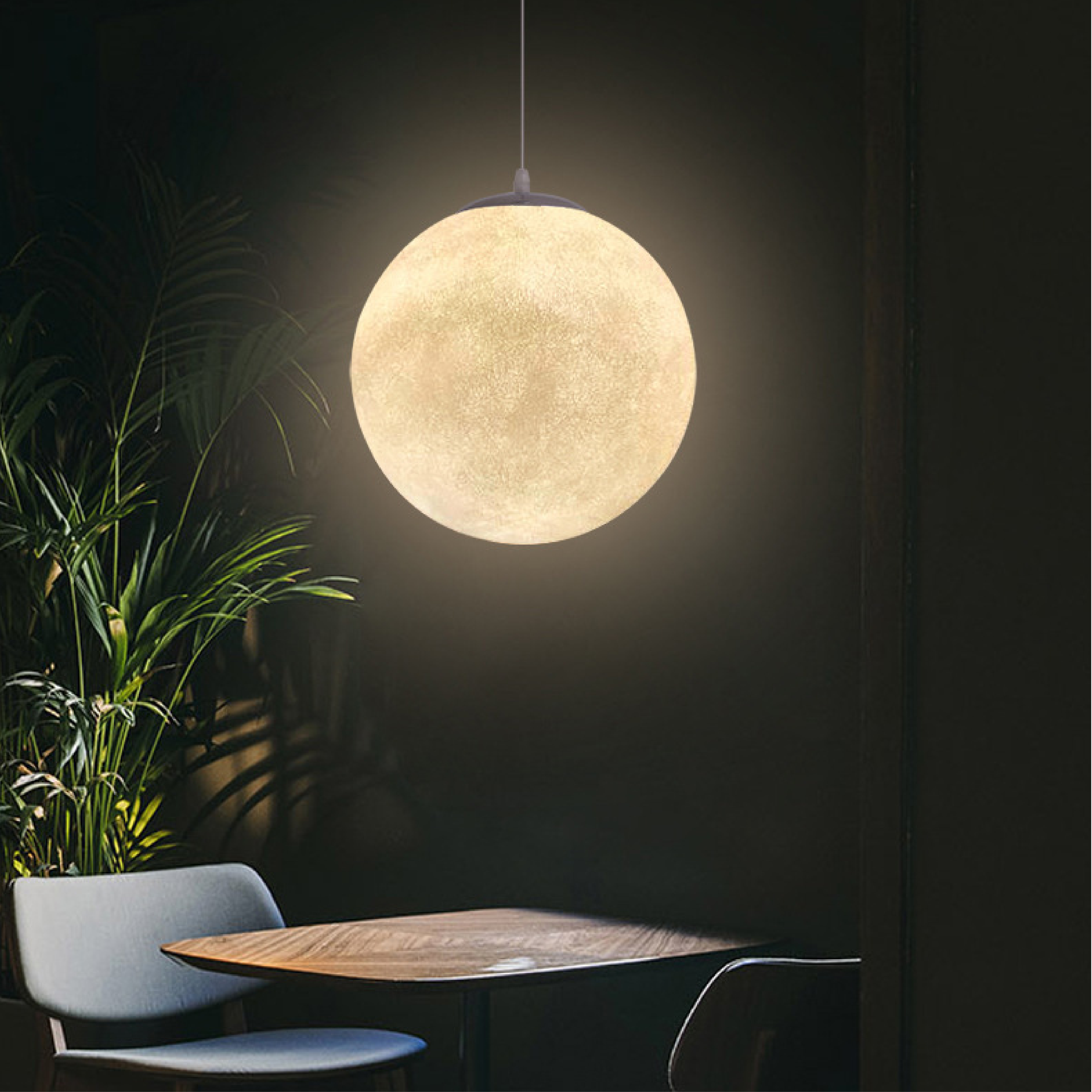 Moon Pattern Hanging Lamp 4