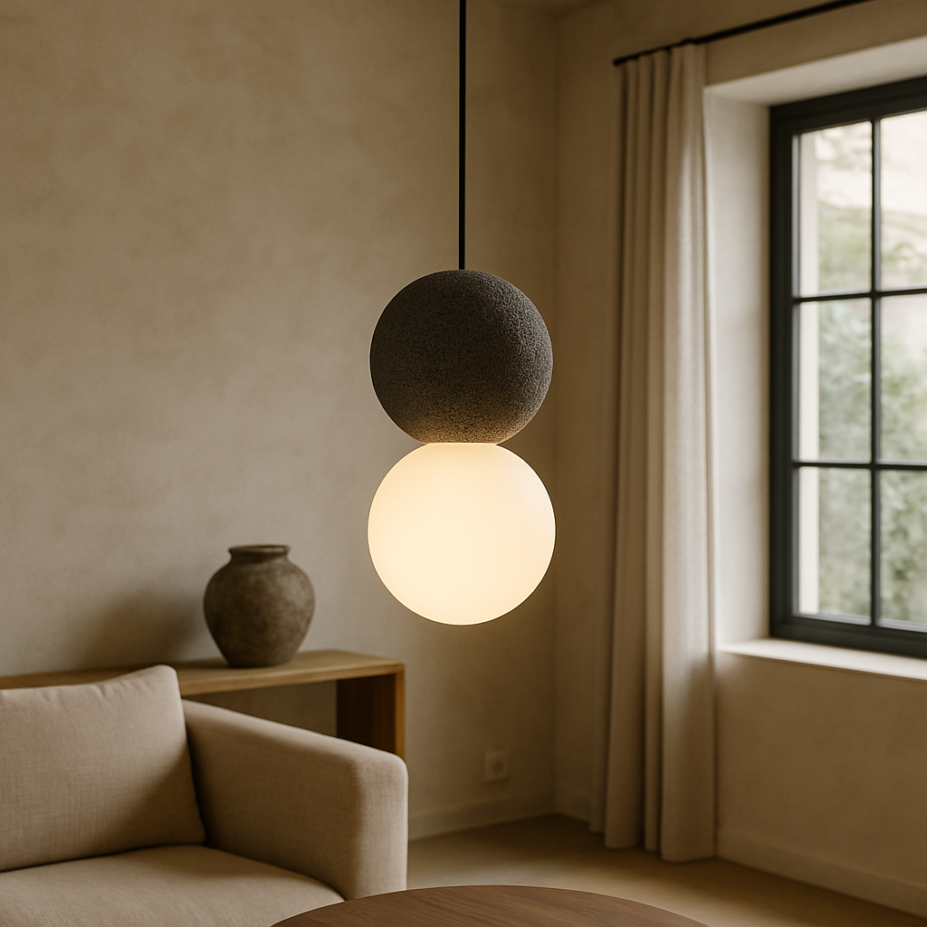 Movia | Elegant Obsidian Pendant Lamp 0
