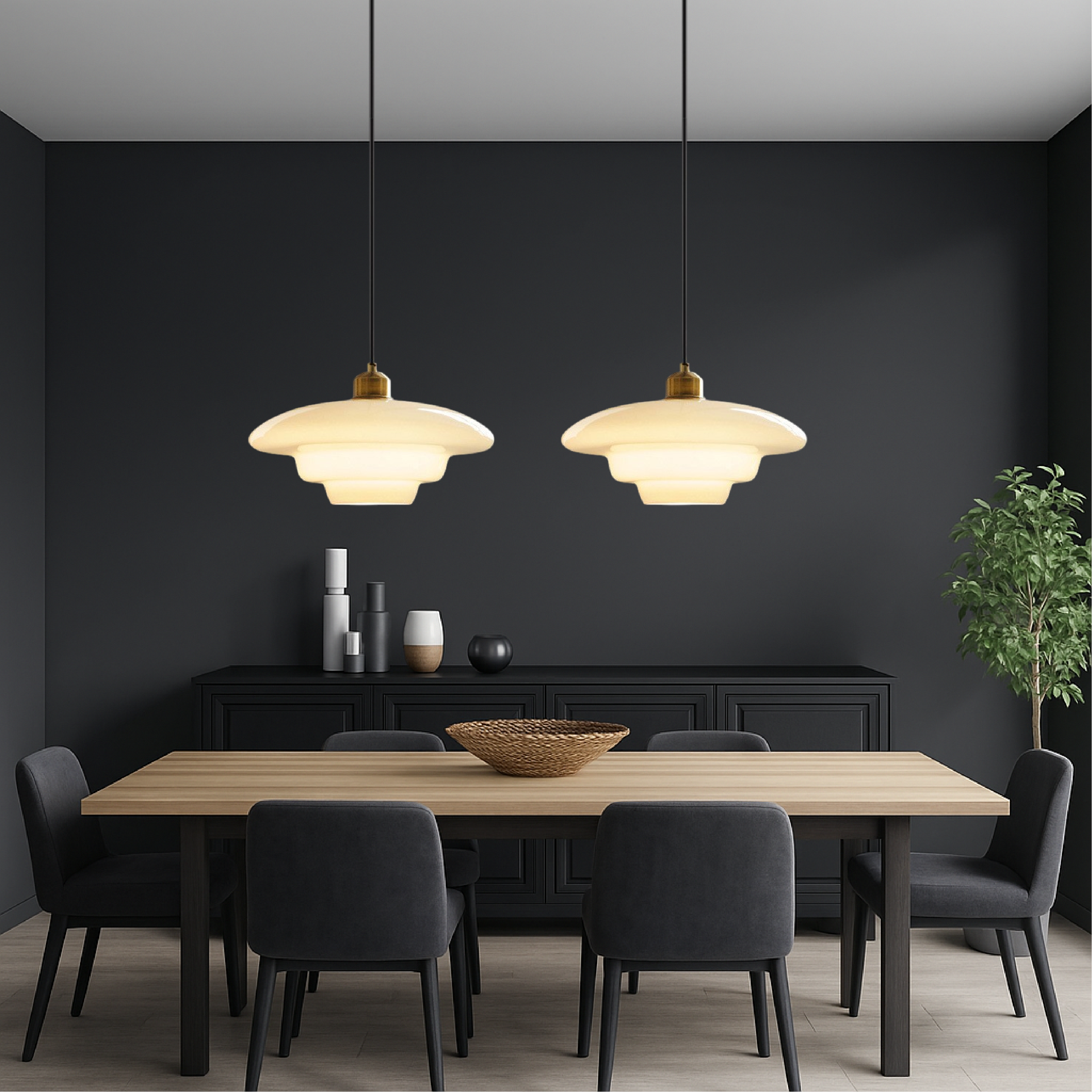 Olynt | Luminous Milky White Glass Pendant Lamp for Modern Home Spaces 0