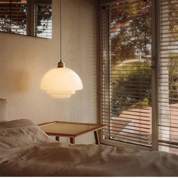 Olynt | Luminous Milky White Glass Pendant Lamp for Modern Home Spaces 2