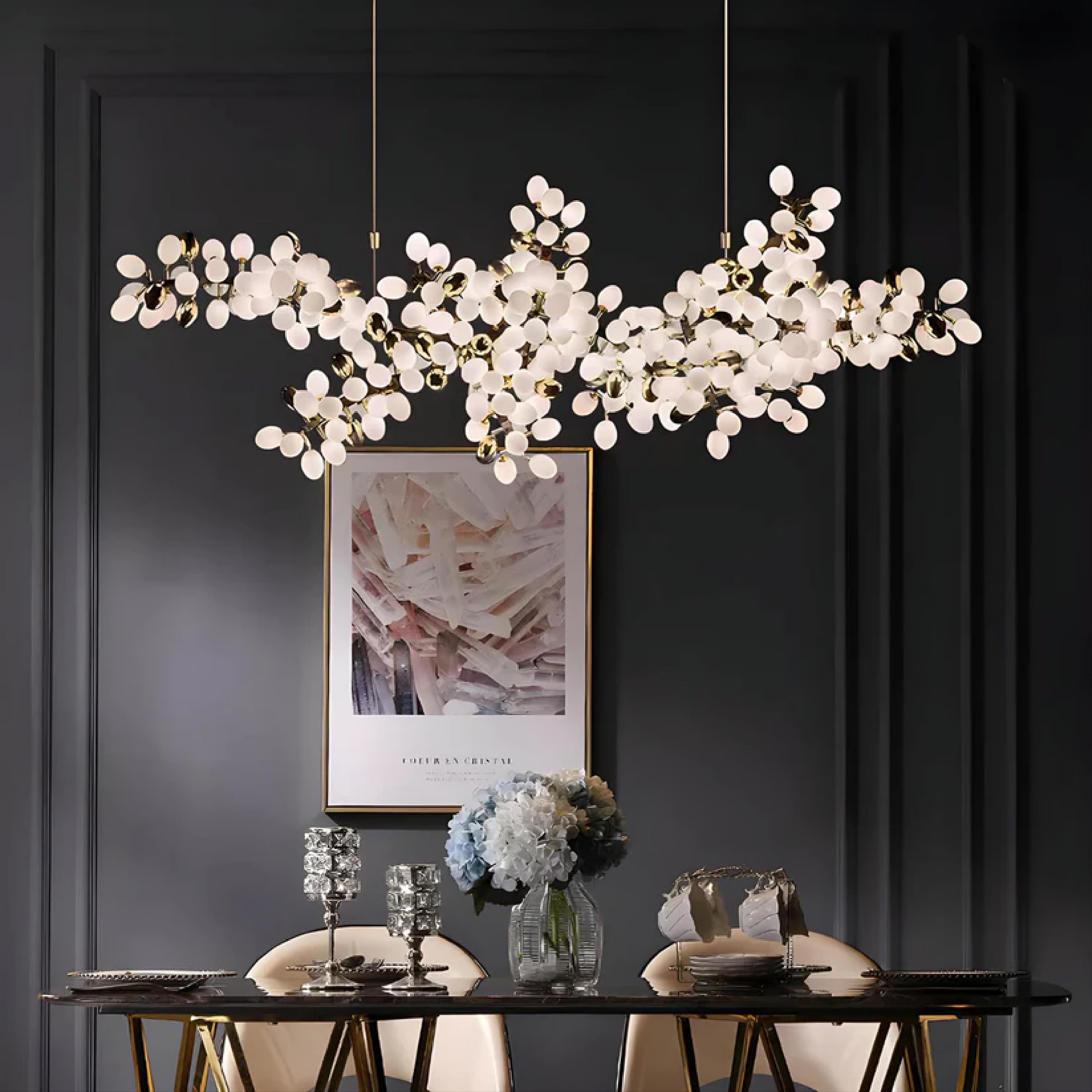 Omvra | Luxurious Floral Chandelier with Contemporary Elegance for Modern Interiors