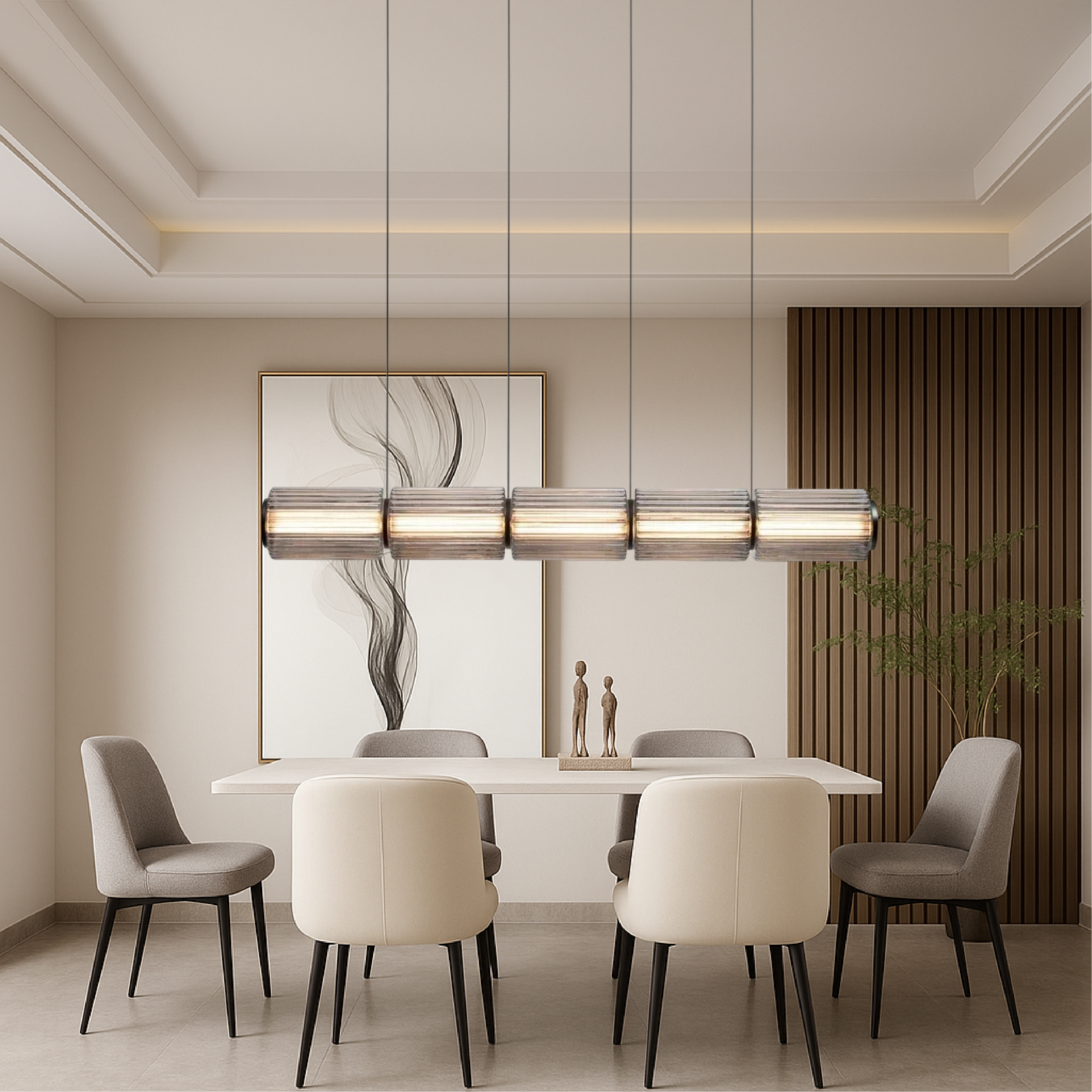 Oriona | Modern Cylinder Glass Pendant Lamp 3