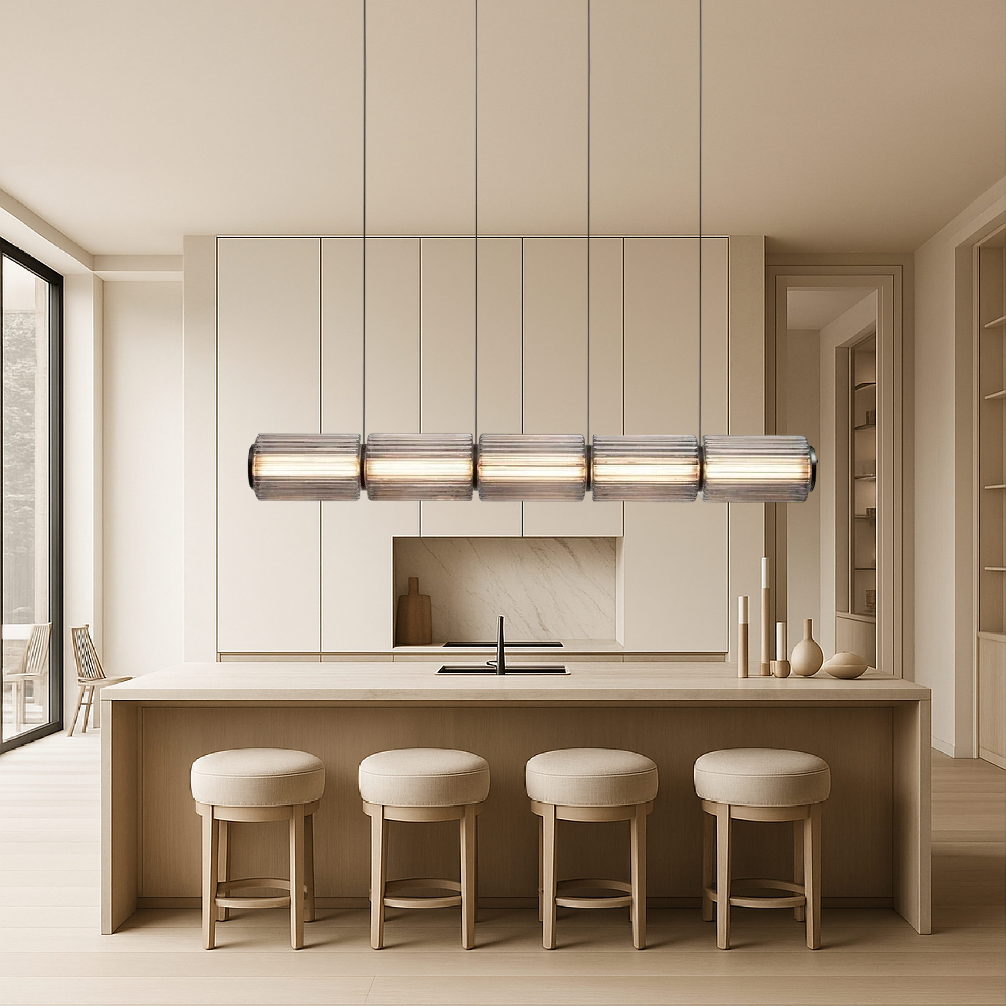 Oriona | Modern Cylinder Glass Pendant Lamp 4