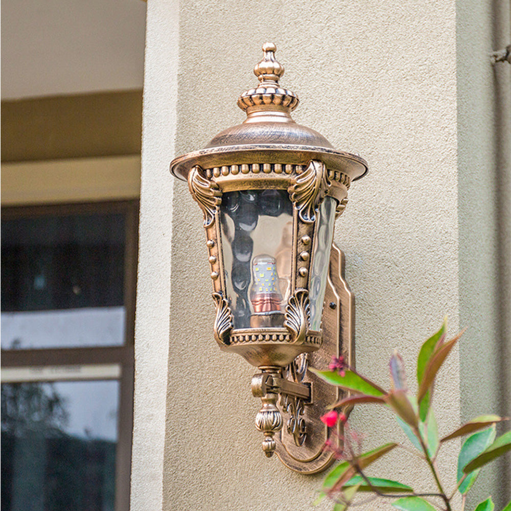 Outdoor Vintage Glass Wall Lantern Light 3