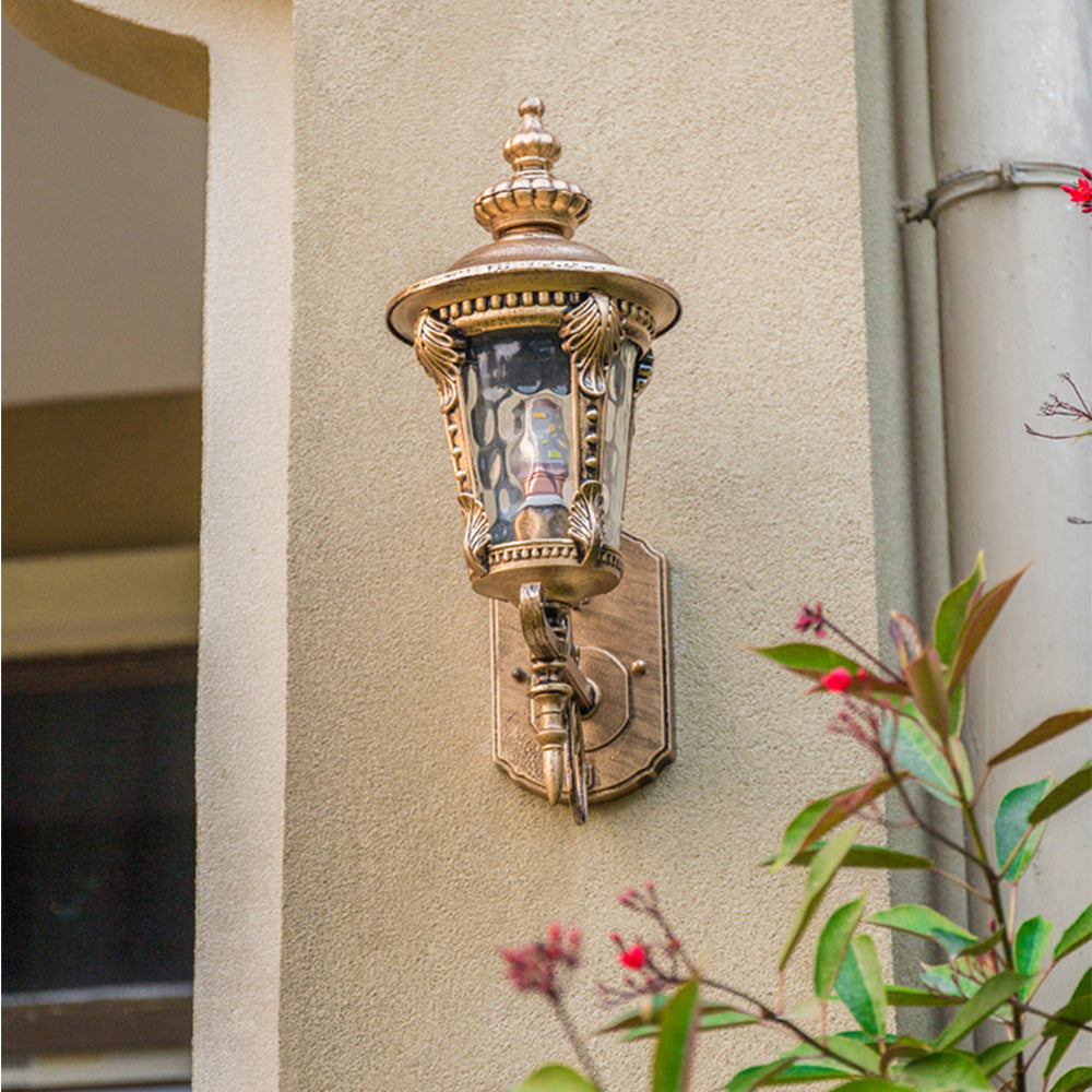 Outdoor Vintage Glass Wall Lantern Light 4