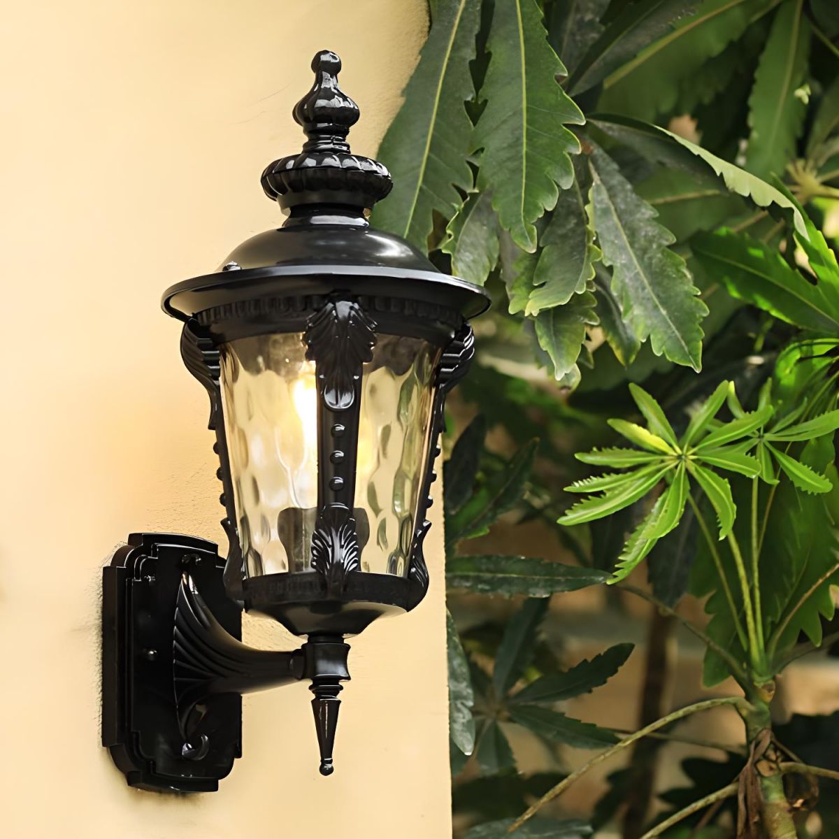 Outdoor Vintage Glass Wall Lantern Light 5