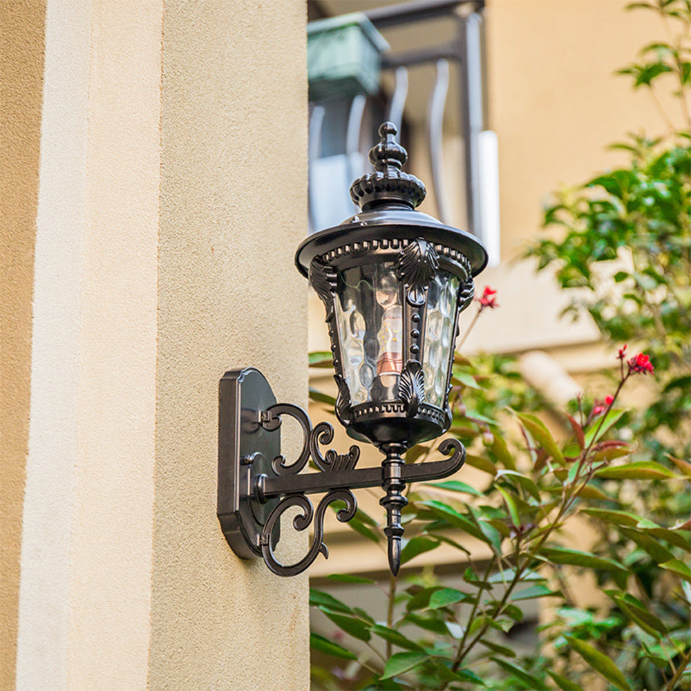 Outdoor Vintage Glass Wall Lantern Light 7