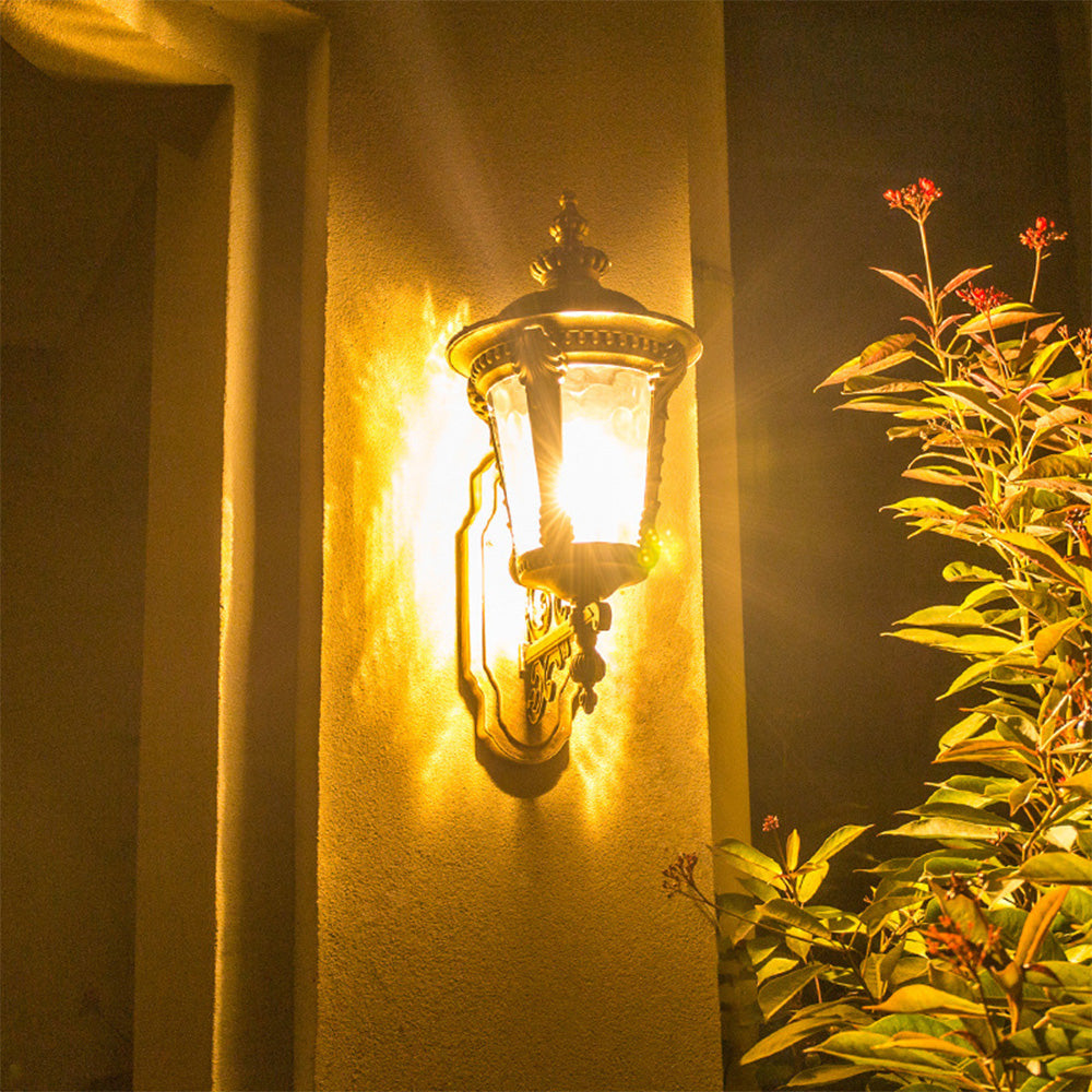 Outdoor Vintage Glass Wall Lantern Light 8
