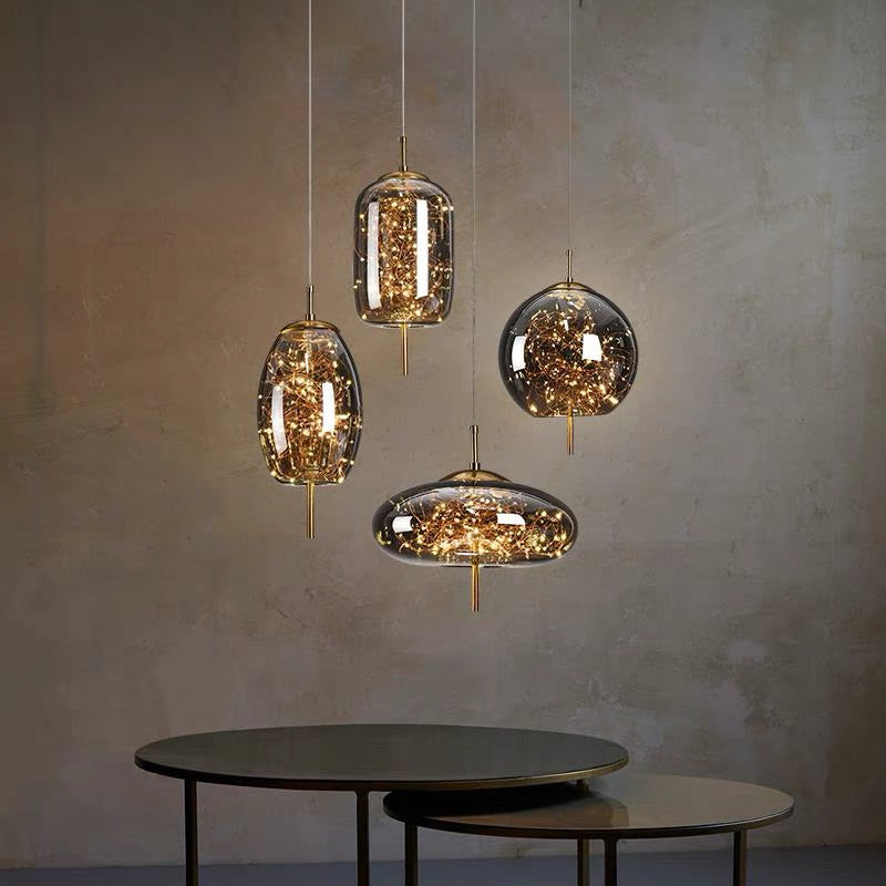 Pendant Light Glass Modern LED Ceiling Lamp 12