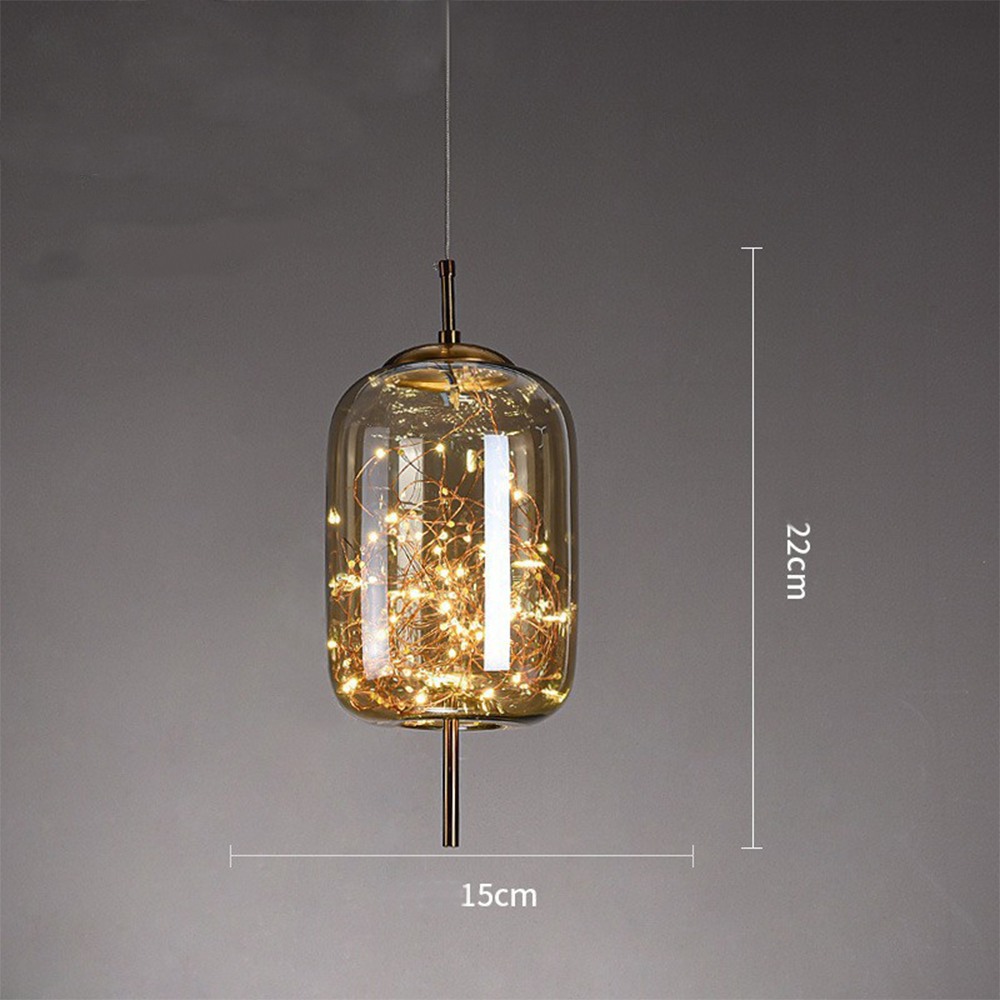 Pendant Light Glass Modern LED Ceiling Lamp 4
