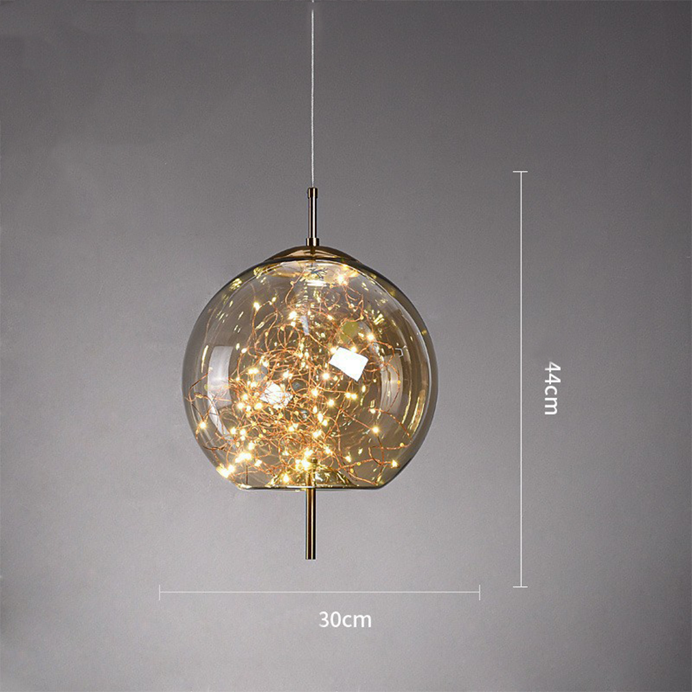 Pendant Light Glass Modern LED Ceiling Lamp 6