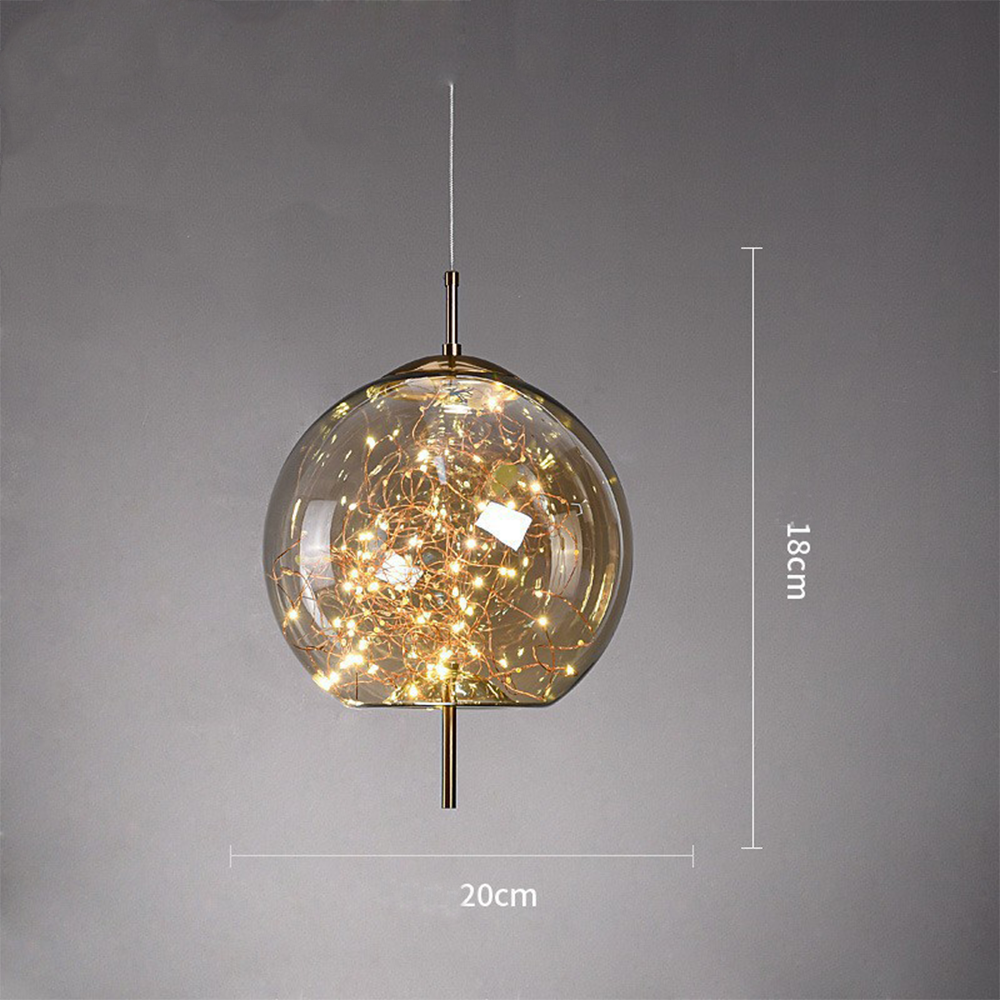 Pendant Light Glass Modern LED Ceiling Lamp 7