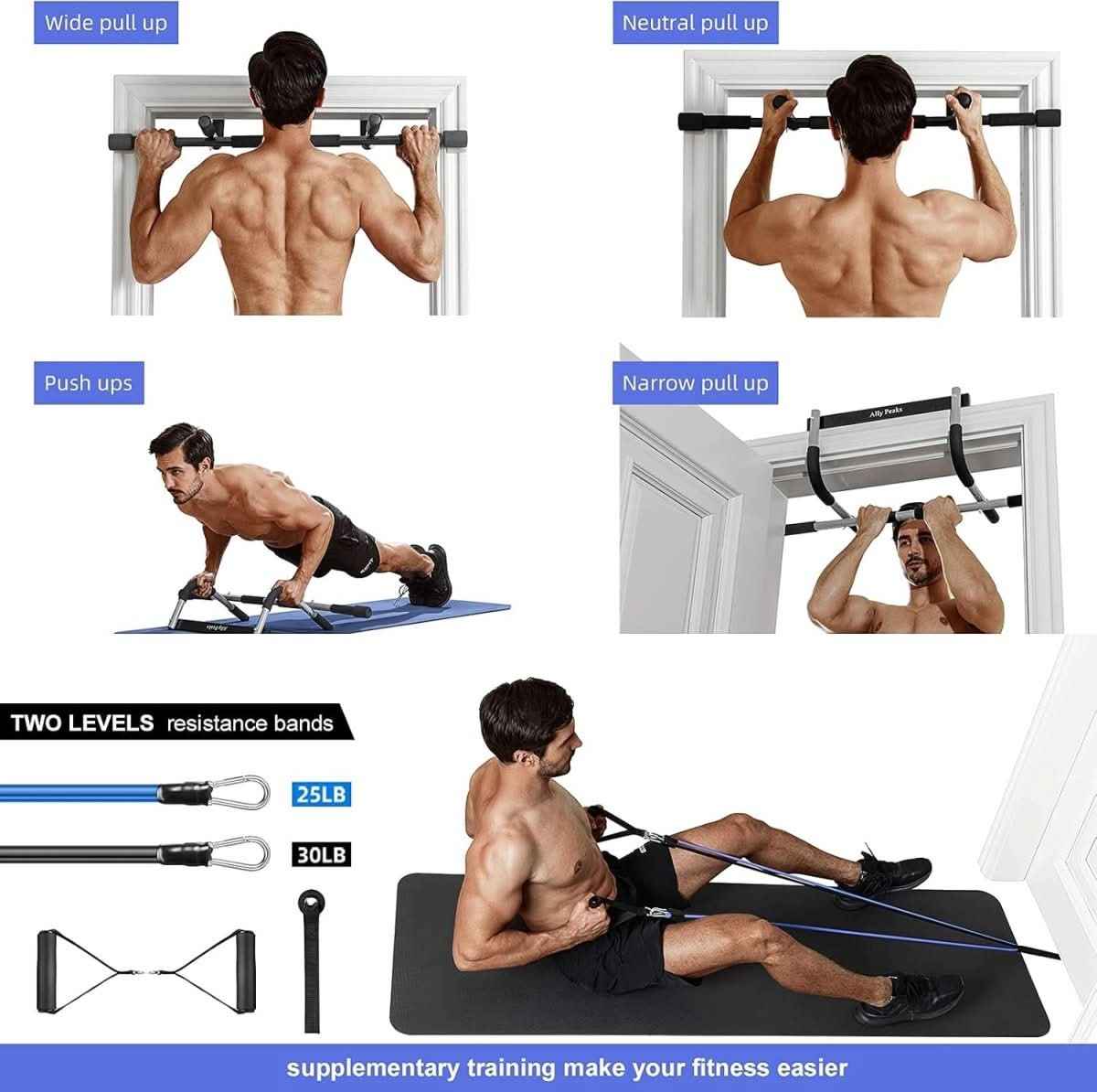 PowerGrip | Doorway Pull-Up Bar with Secure Steel Support