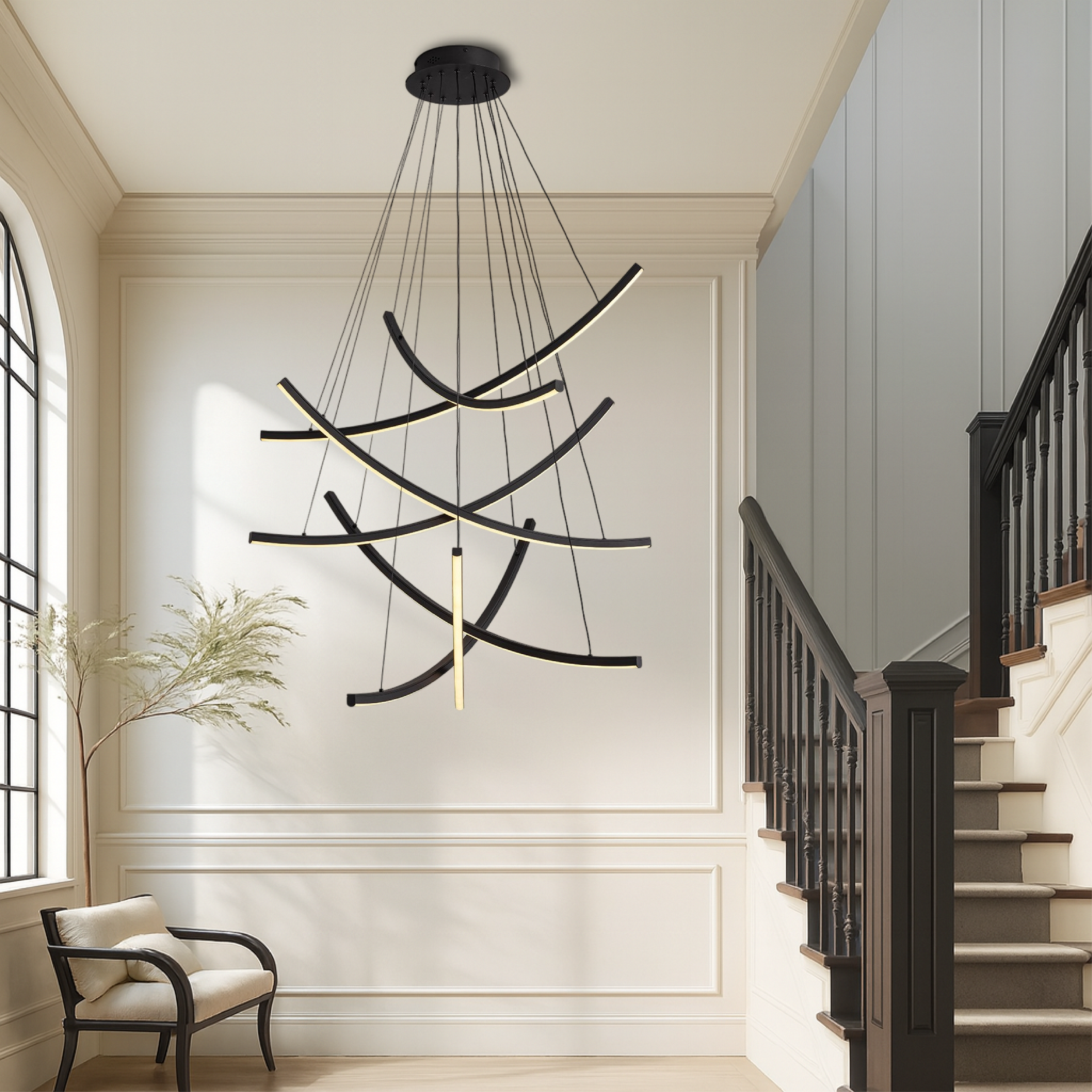 Rella Scandinavian Staircase Chandelier 5