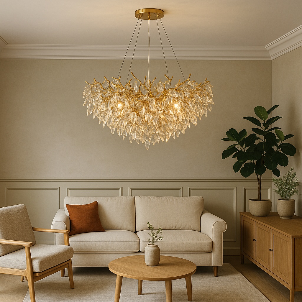 Round crystal chandelier 2