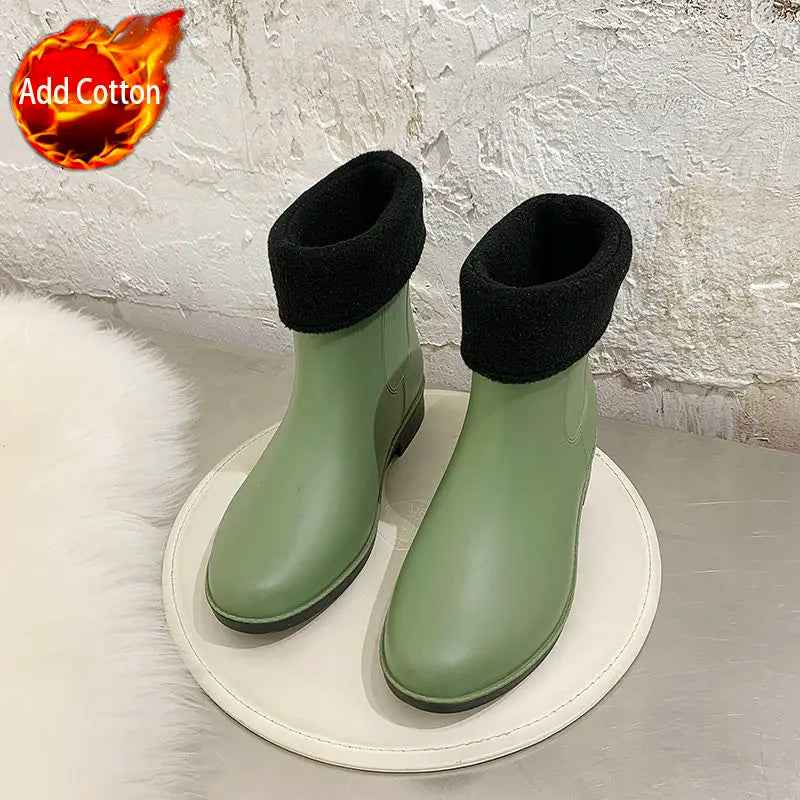 SoftSplash | Women’s Cushioned Slip-On Waterproof Rain Boots
