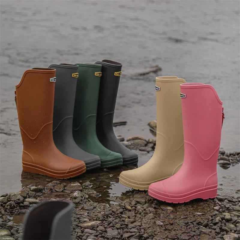 SplashEase | Women’s Easy-On Waterproof Rubber Rain Boots