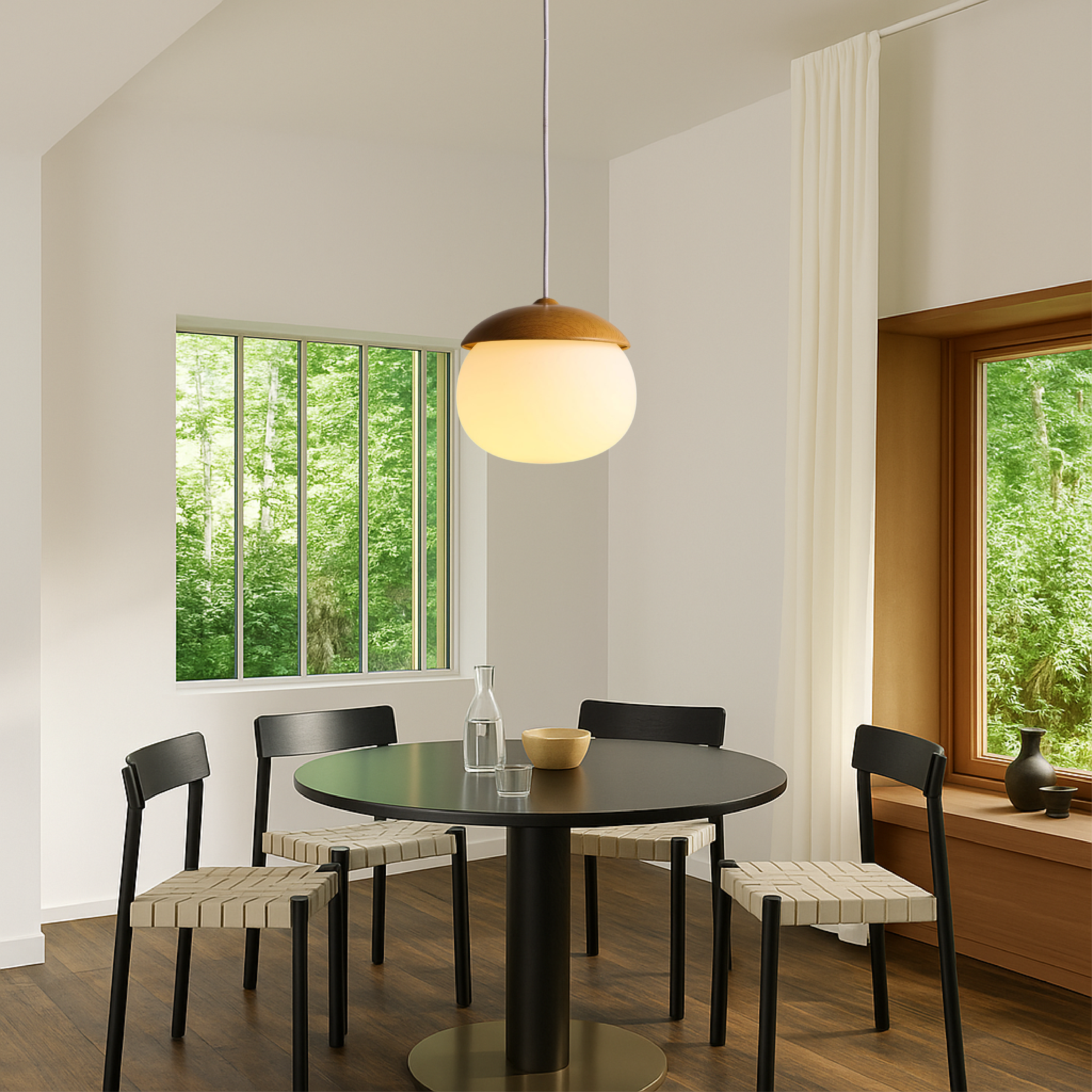 Sylura | Vintage Scandinavian Wooden Pendant Lamp 2