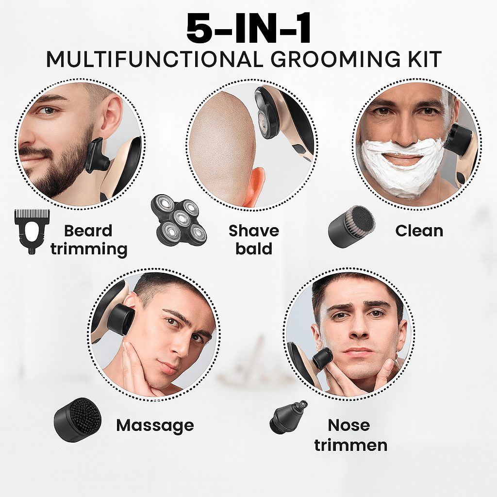 TrimNova | 5-in-1 Electric Grooming Razor for Smooth Skin Finish 1