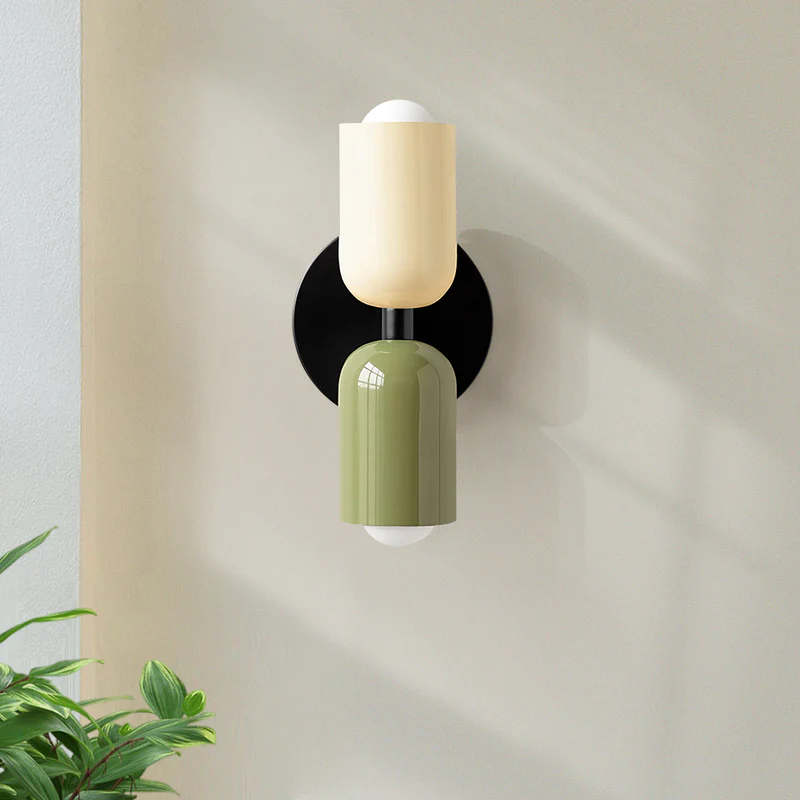 Wall Light Modern Dual Glass Sconce Fixture 2