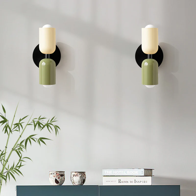 Wall Light Modern Dual Glass Sconce Fixture 5