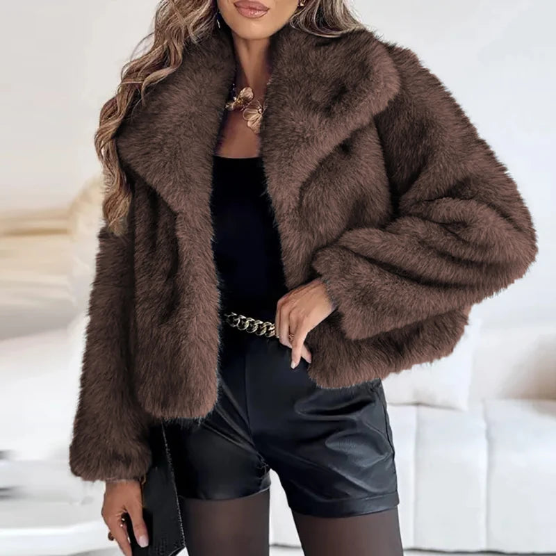 Ava | Elegant Lightweight Faux Fur Jacket 5