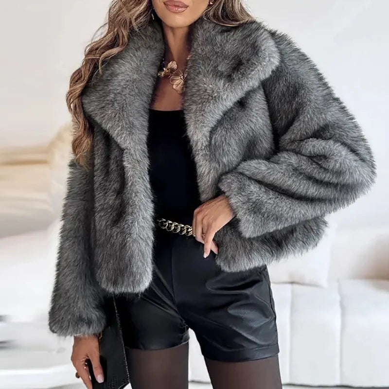 Ava | Elegant Lightweight Faux Fur Jacket 7