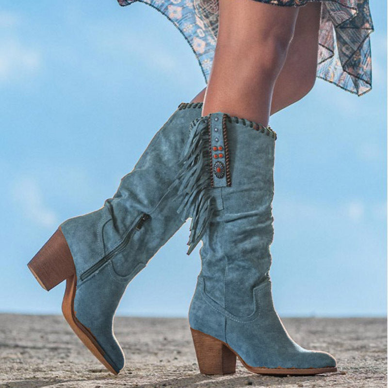 Ava | Chic Knee High Faux Suede Boots 3
