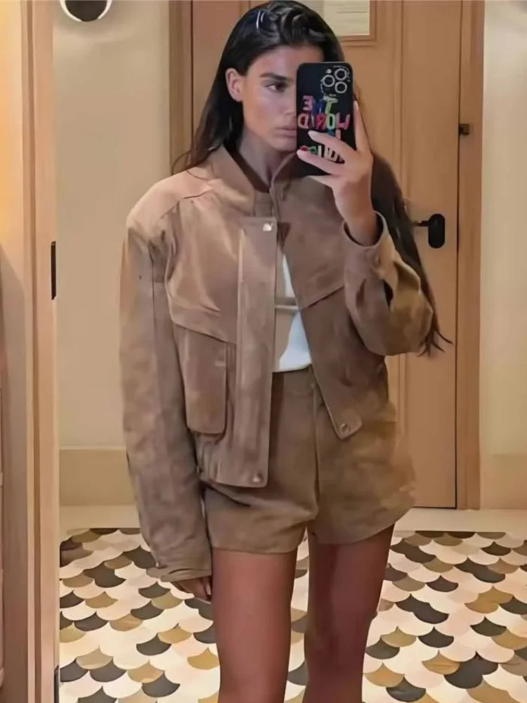 Mia | Chic Vintage Suede Short Jacket 7