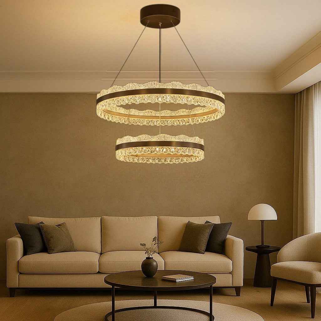 Zenyra | Luxurious 2-Tier Chandelier for Modern Interiors