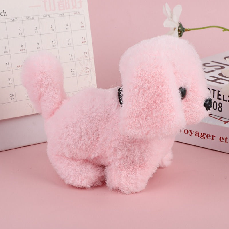 Happy Play | Interactive Puppy Toy — Voice and Touch Responsive with Realistic Movements, Soft Synthetic Leather, Low-Noise