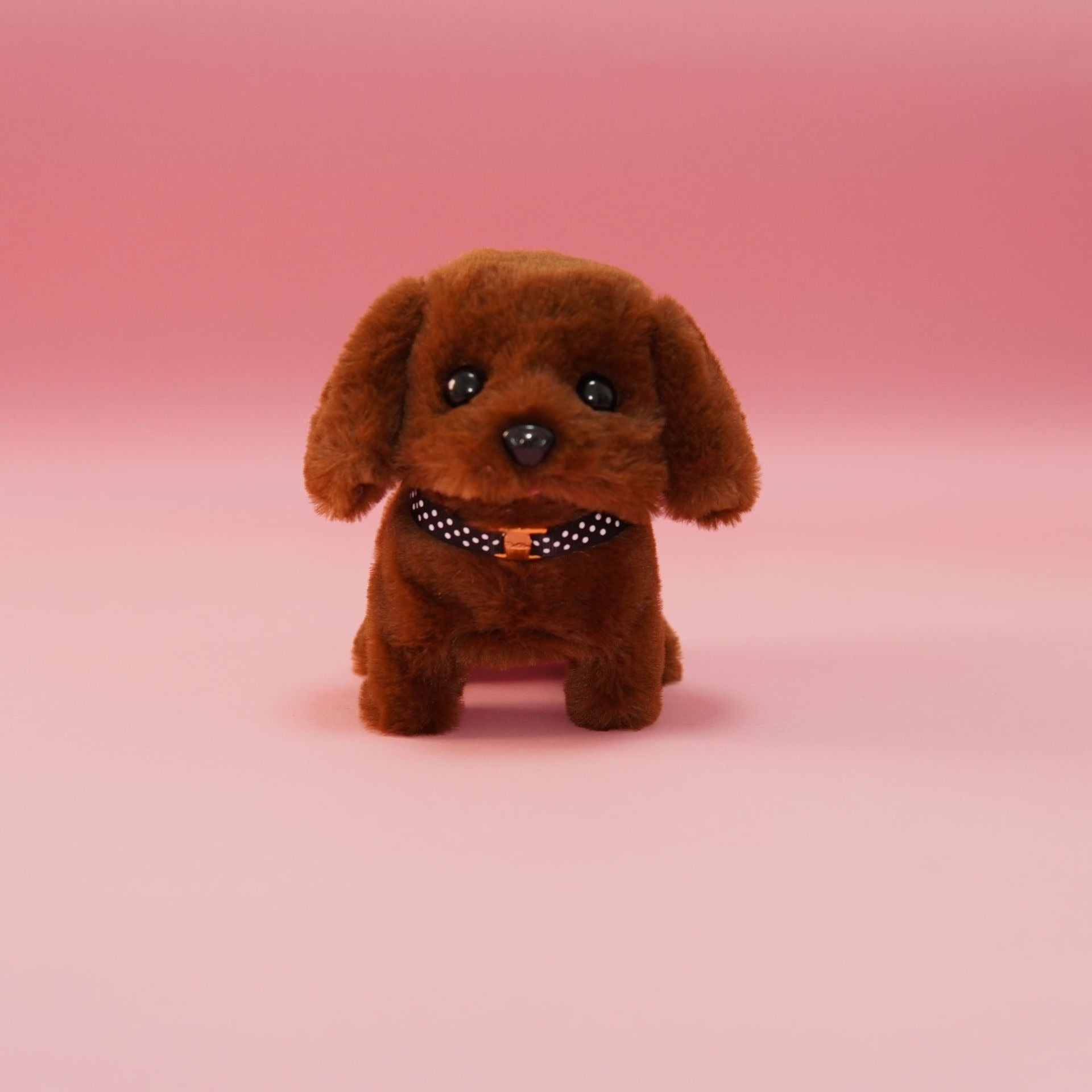 Happy Play | Interactive Puppy Toy — Voice and Touch Responsive with Realistic Movements, Soft Synthetic Leather, Low-Noise