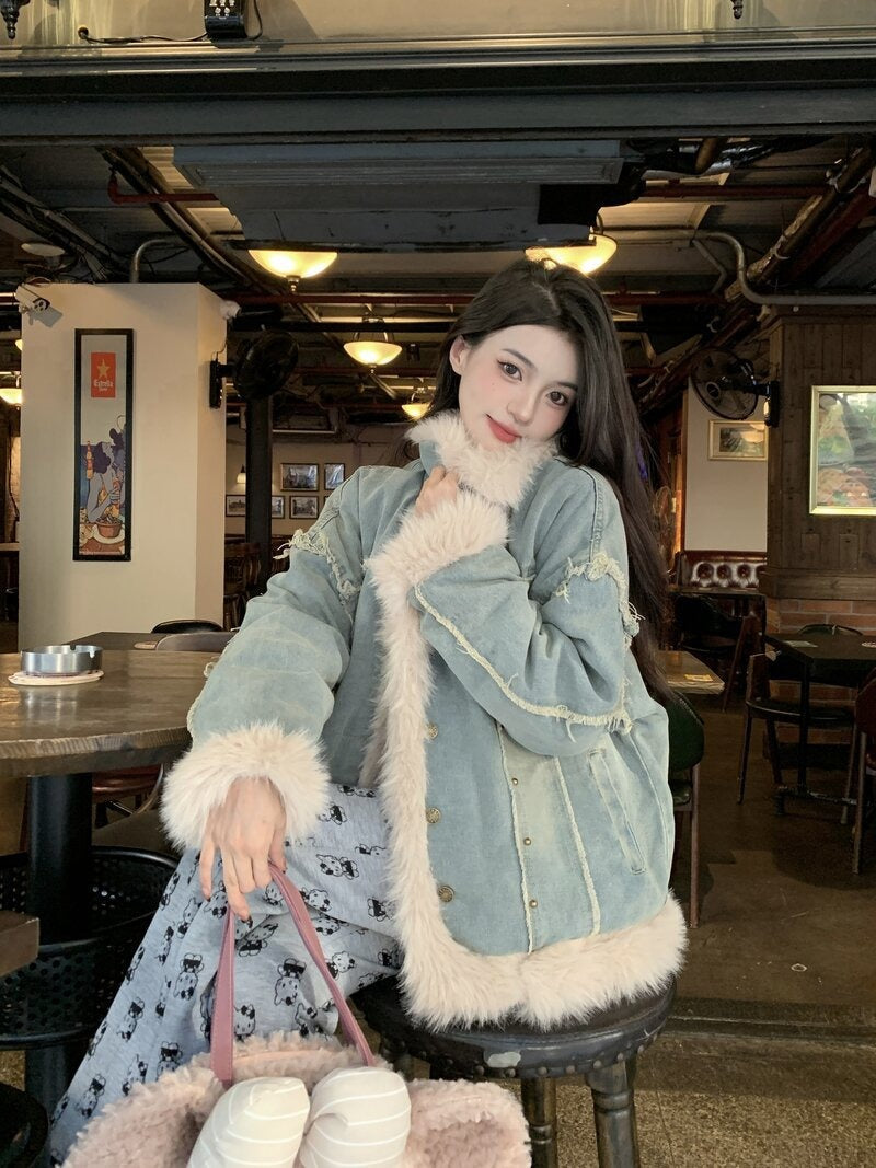 Delilah | Women's Trendy Denim Down Winter Coat