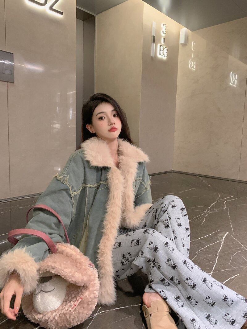 Delilah | Women's Trendy Denim Down Winter Coat