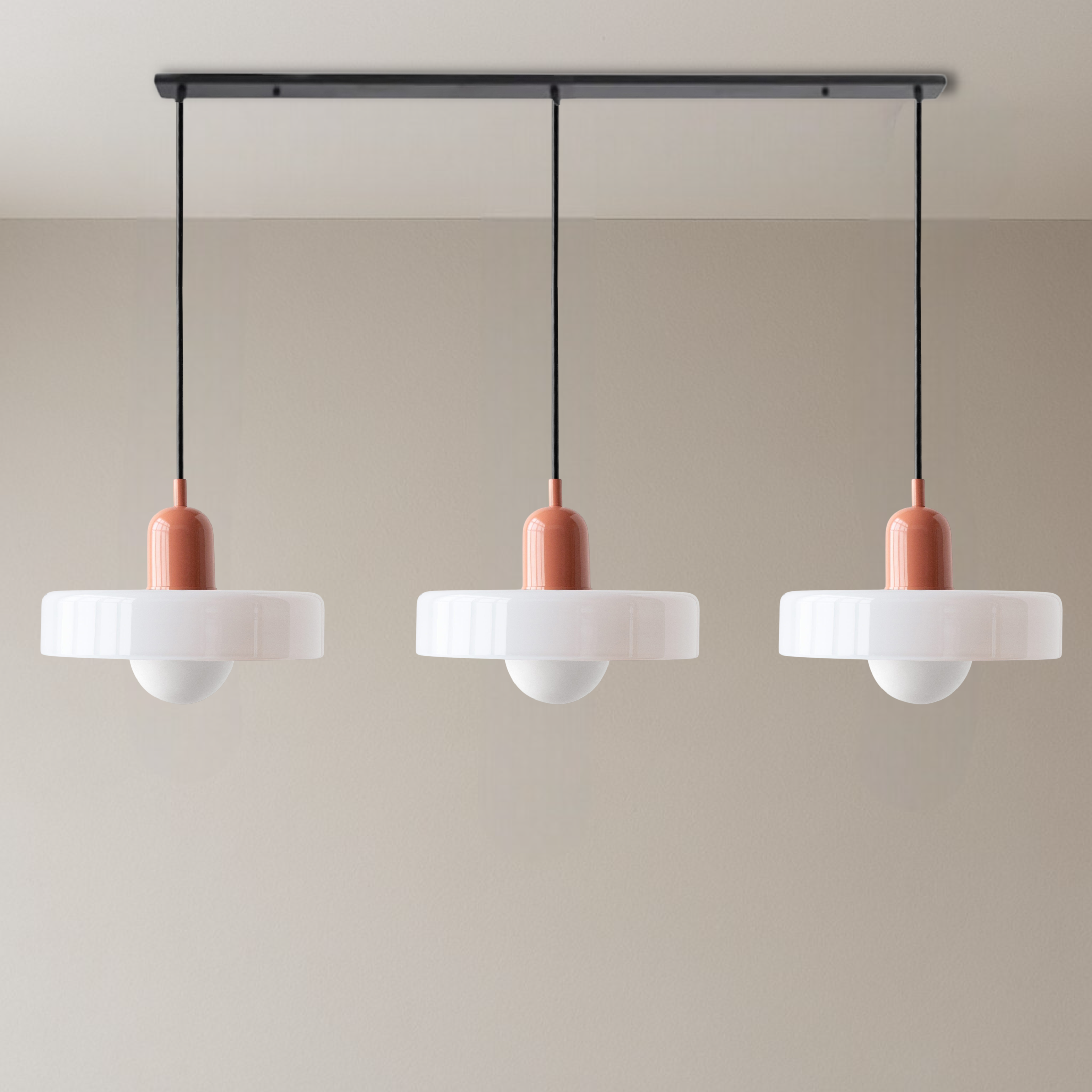 3-head Bauhaus Colored Glass Pendant Lamp 13