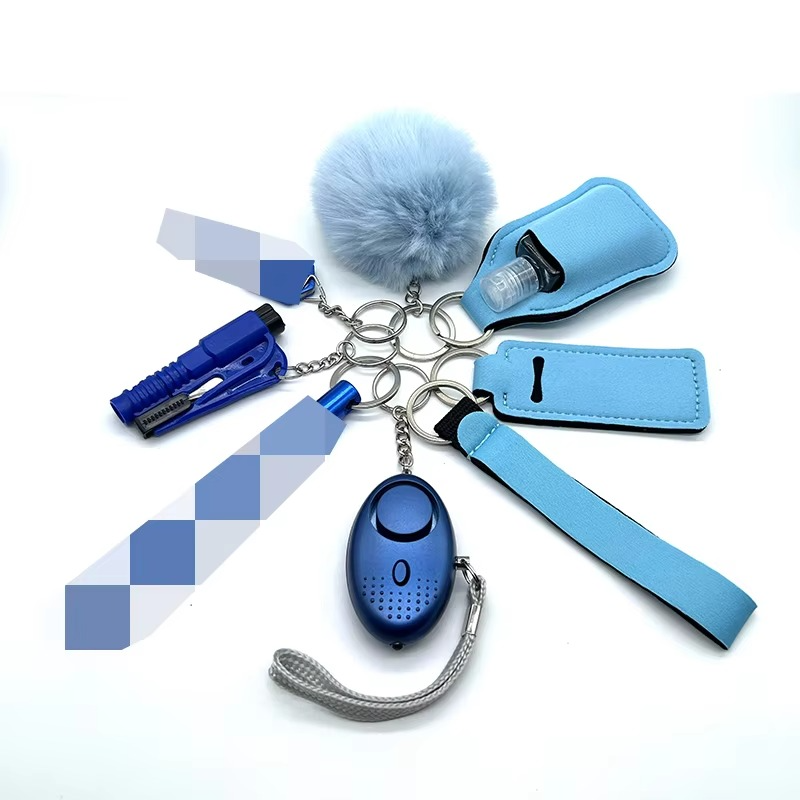 9-Piece Women's Self Defense Keychain Set with Alarm, Window Breaker, Flashlight for Safety 1