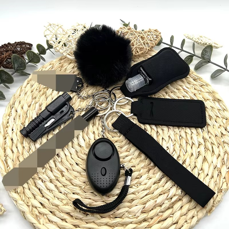 9-Piece Women's Self Defense Keychain Set with Alarm, Window Breaker, Flashlight for Safety 2