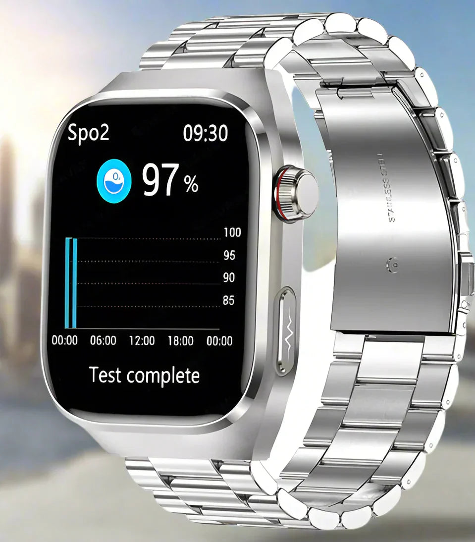 Advanced Health Smartwatch with ECG, Blood Sugar Monitoring, 2.04-Inch AMOLED Display – Waterproof Fitness Tracker 3