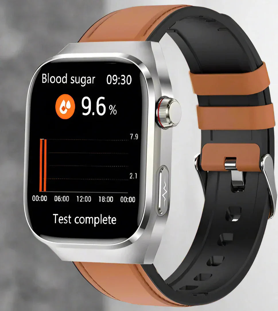 Advanced Health Smartwatch with ECG, Blood Sugar Monitoring, 2.04-Inch AMOLED Display – Waterproof Fitness Tracker 5