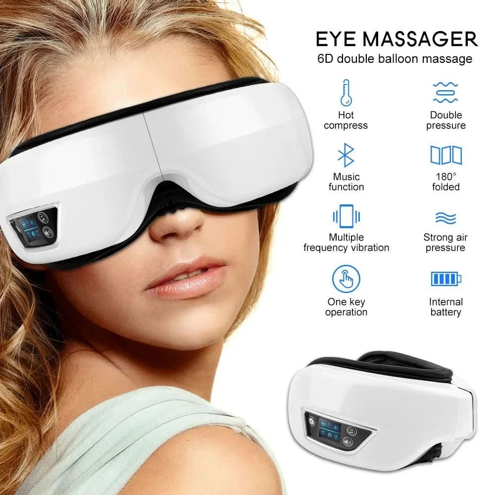 AeroGlow 6D Eye Massager | Air and Heat Therapy with Bluetooth Relaxation Mode 2
