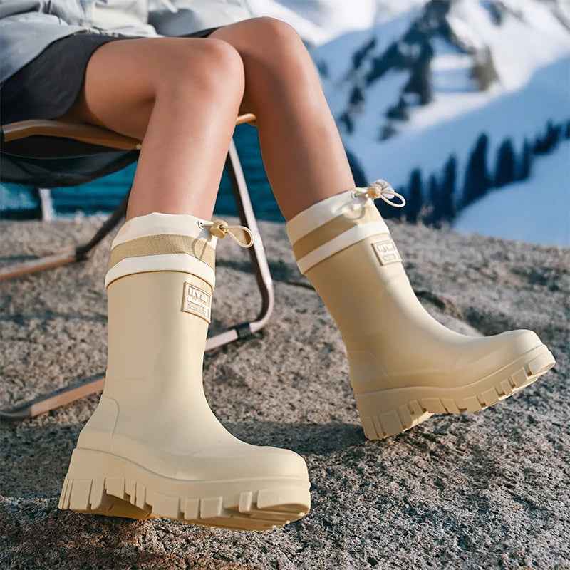 AquaShield Pro | Women’s Adjustable Fit Waterproof Rain Boots