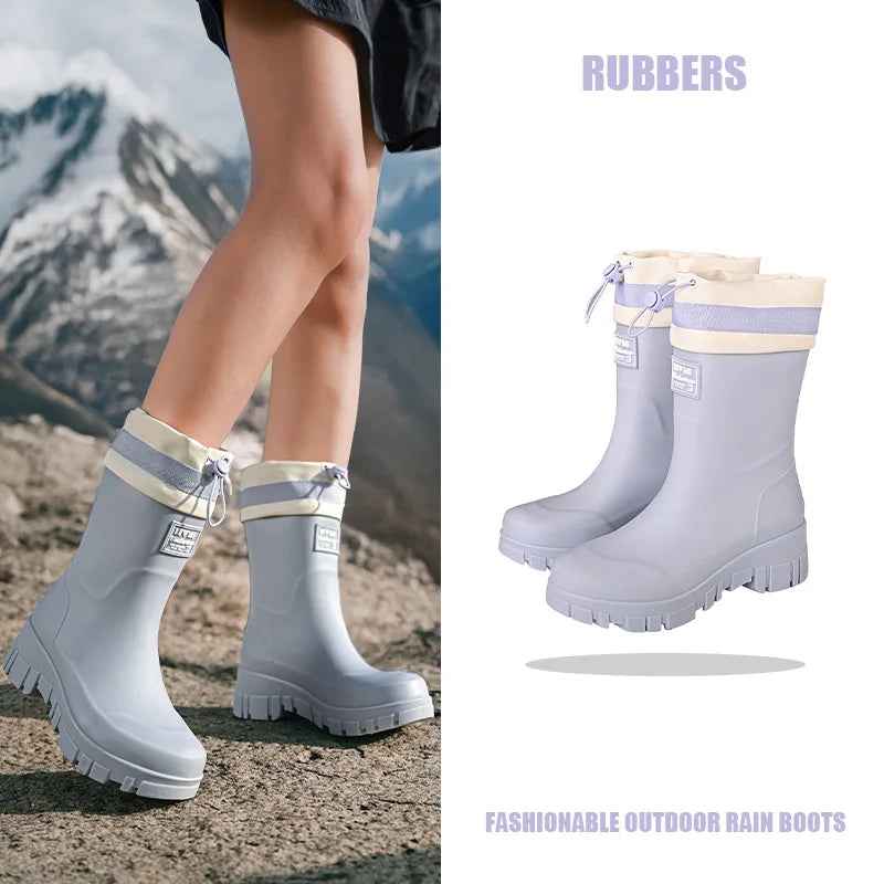 AquaShield Pro | Women’s Adjustable Fit Waterproof Rain Boots
