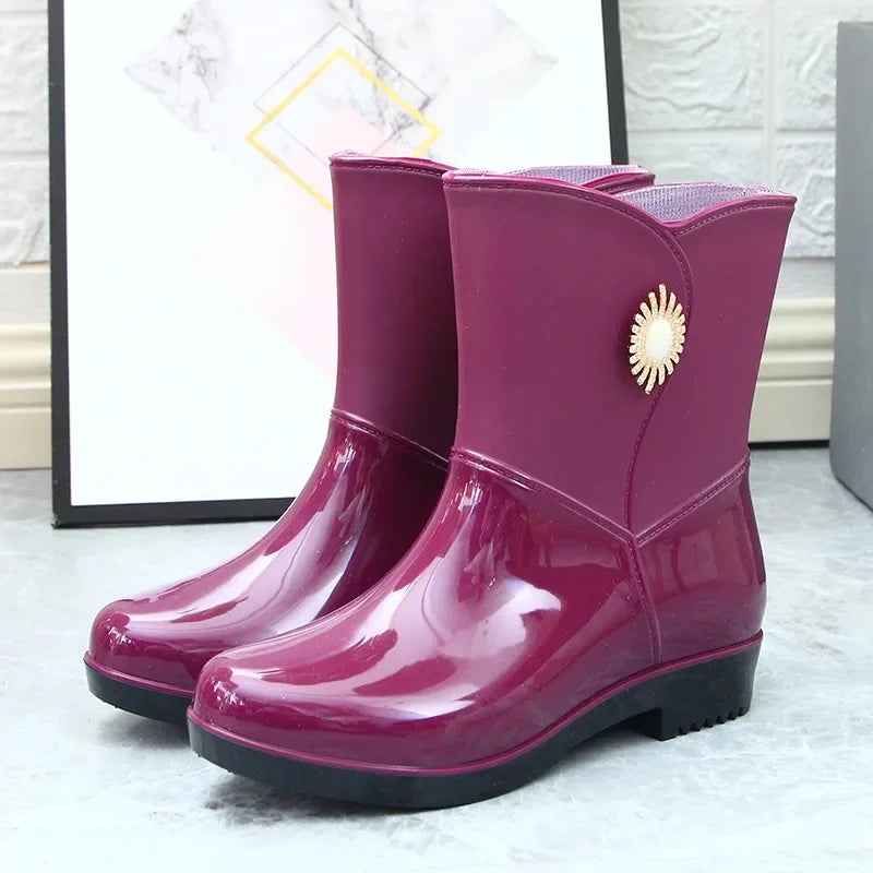 AquaShield | Women’s Waterproof PVC Rain Boots for Wet Weather